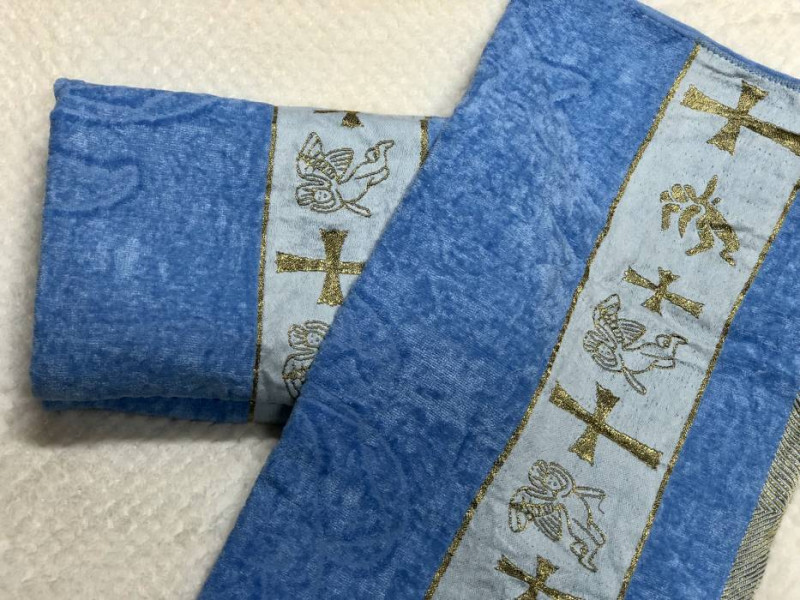 Фото товара Крижма 140*70 голуба Крижма 140*70 голуба - фото 3